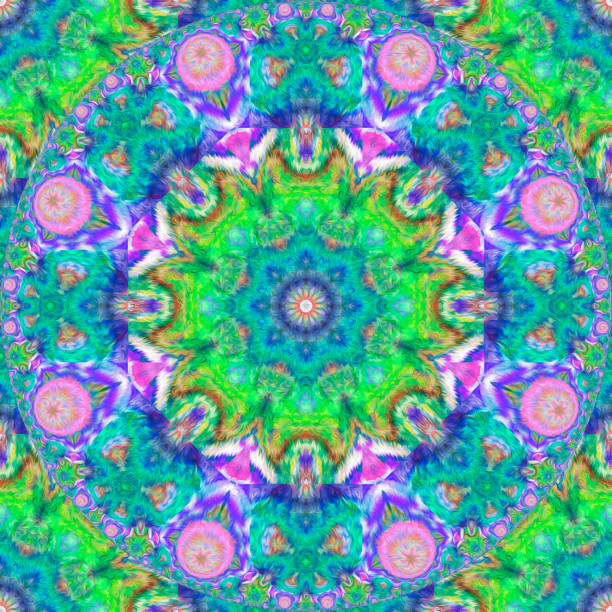 istock Print on fabric and paper. Mandala tiles for the interior. 1296745135