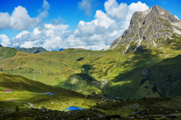 istock Beautiful Austrian countryside landscape view 1296749942