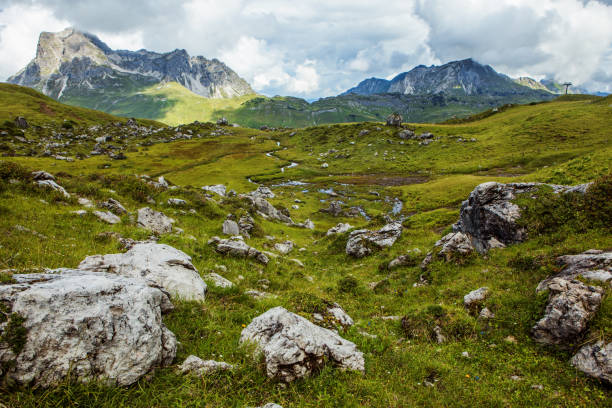 Beautiful Austrian countryside european landscape on a beautiful day