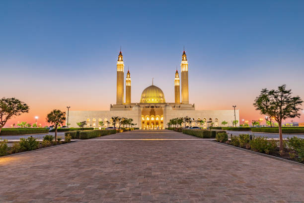 istock Sunset at the Sultan Qaboos Grand Mosque. 1296752843