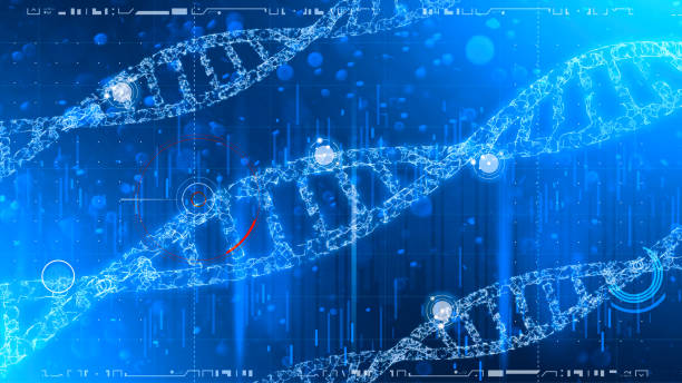 istock Dna helix, computer analysis and testing. Genetic instructions used for the growth of living organisms. New genetic discoveries 1296753739