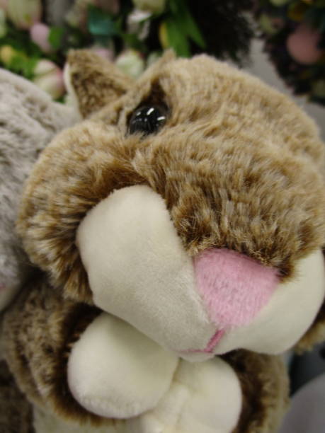 istock Bright Sweet-Looking White Brown Bunny Rabbit Stuffed Toy for Easter 2020 1296753925