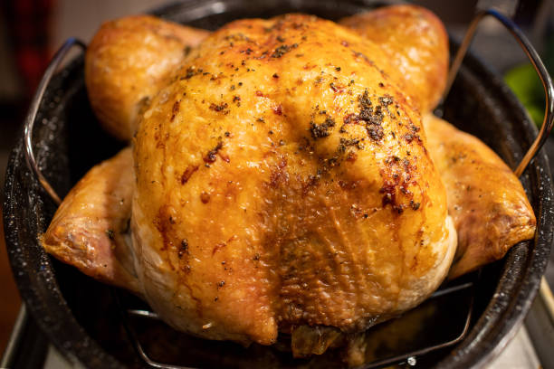 istock Juicy Turkey in Roasting Pan for Thanksgiving or Christmas 1296754469