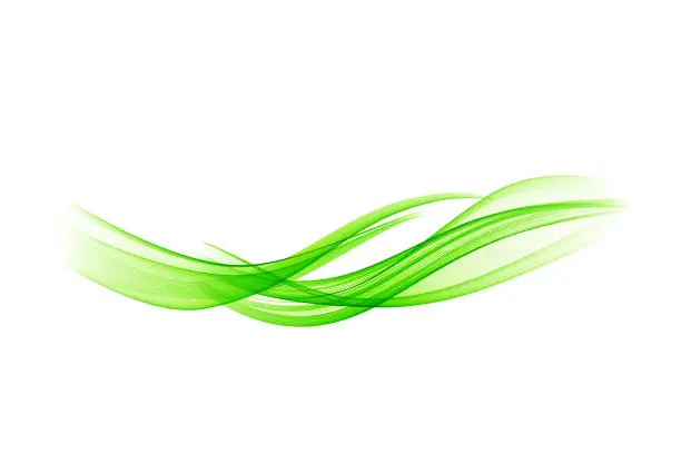 Vector illustration of Abstract Simple Green Wave. Vector Illustration.