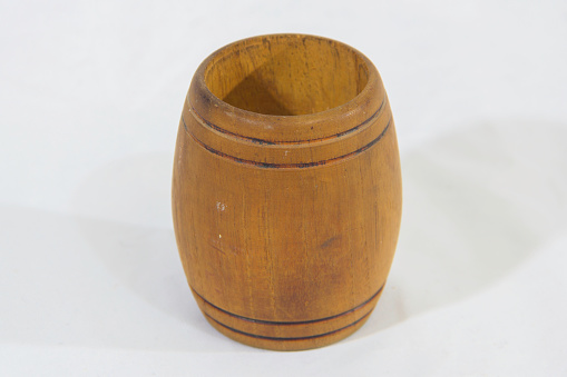 miniature wooden barrel