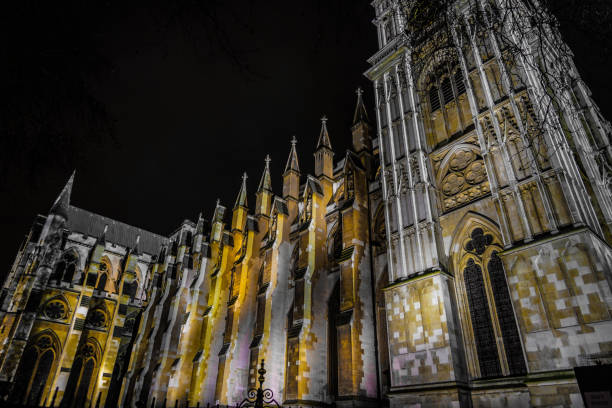 istock Westminster Abbey of night view (London) 1296774224