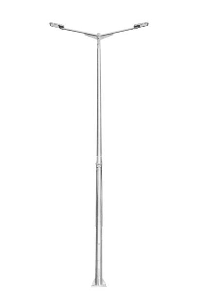 istock Street light pole isolated on a white background 1296777664