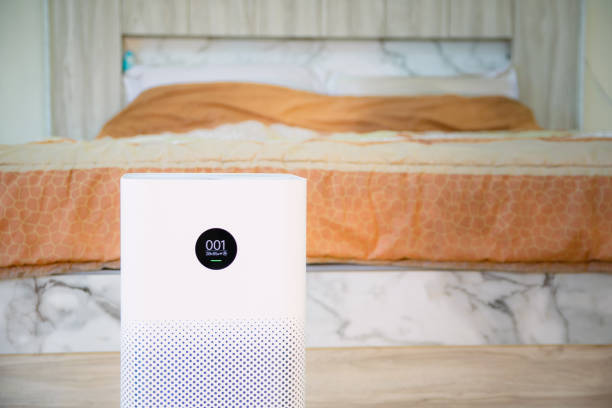 istock Air purifier pm.2.5 in the bedroom 1296777796