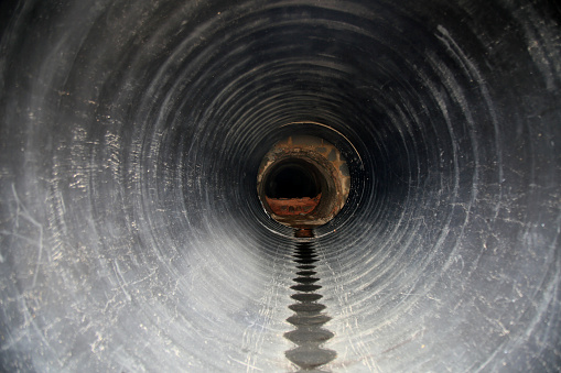 salvador, bahia, brazil - january 15, 2021: sewage and rainwater collection pipes are seen in the Ondina neighborhood in the city of Salvador.