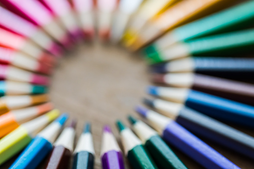 Colorful Pencils Circle