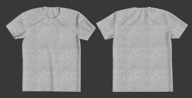 istock Blank grey t-shirt mockup, design presentation for print 1296786496