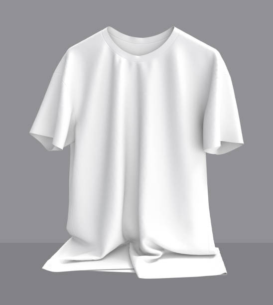istock Blank white t-shirt mockup in front view 1296786540