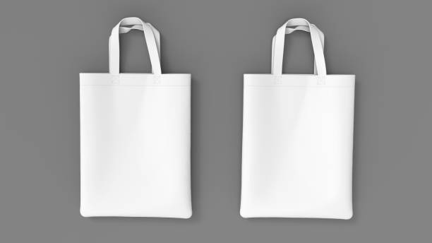 istock Blank tote bag mock up design on white background 1296786583