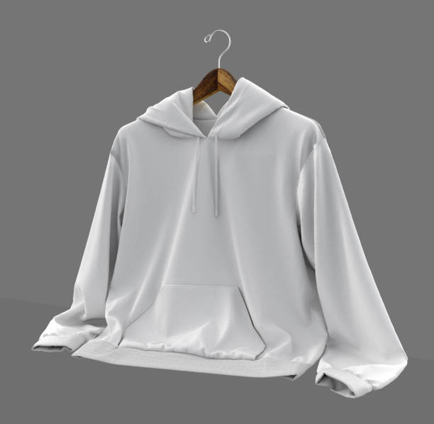 istock Blank hooded sweatshirt  mockup in front view, isolated on gray background 1296787165