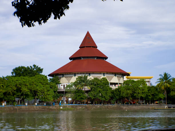 istock Building looks like a mosque or temple Asian architecture 1296791011