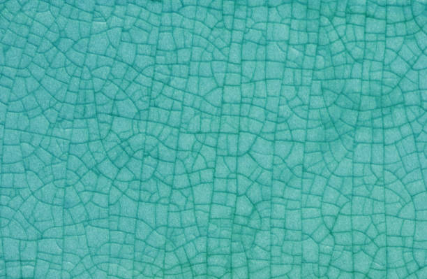 Ocean blue glazed ceramic tile, Texture of blue glass tile, Glazed tile texture background