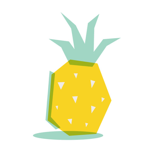 illustrazioni stock, clip art, cartoni animati e icone di tendenza di design minimale ananas - zero carb