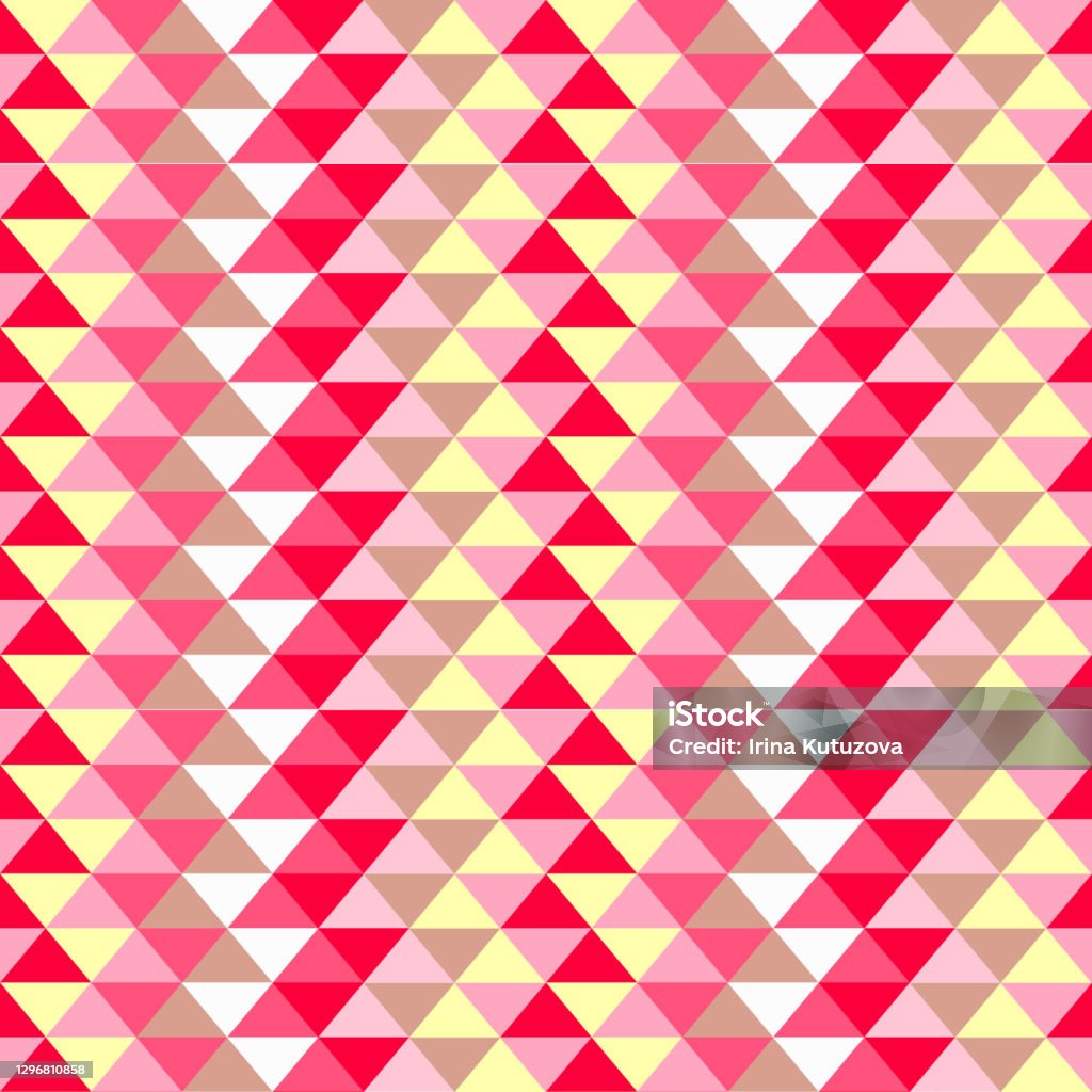 Pattern With Multicolored Triangles Stock Illustration - Download Image ...