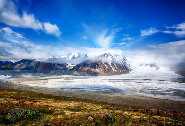 "Altai Tavan Bogd" Mountain range Mongolian highest mountain independent mongolia stock pictures, royalty-free photos & images