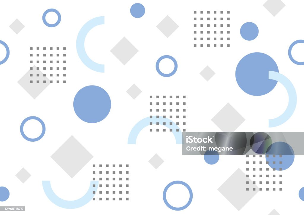 Patterns With A Rounded Square Seamless Pattern With Round And Square Geometric Patterns Stock ...