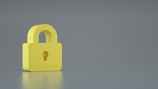 3d rendering of padlocks. Security, Data Protection, Lockdown Concept.