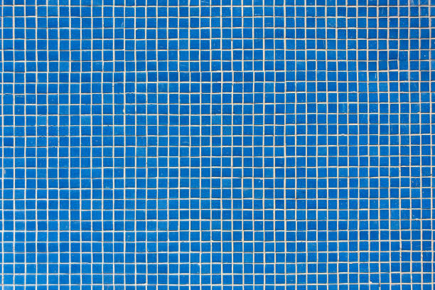 istock Blue mosaic tiles texture background. Top view. 1296816184