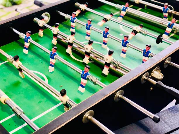 istock Foosball table football table soccer 1296816571