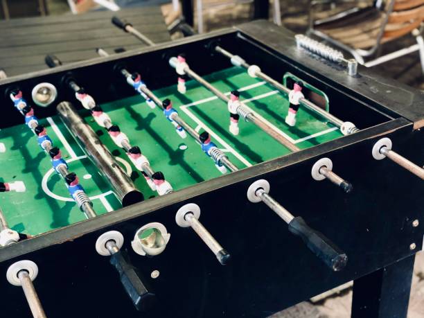 istock Foosball table football table soccer 1296816594