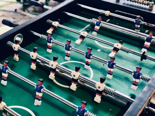 istock Foosball table football table soccer 1296816619