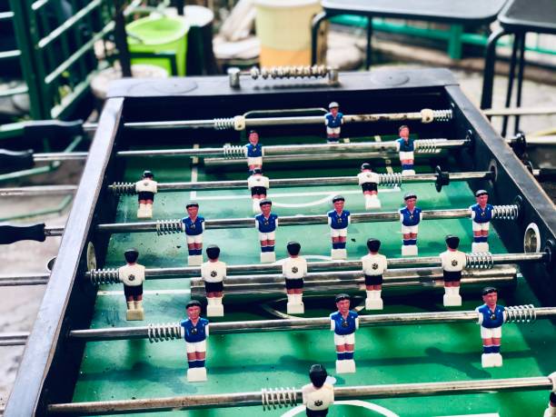istock Foosball table football table soccer 1296816634
