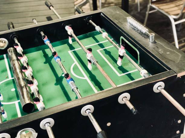 istock Foosball table football table soccer 1296816662