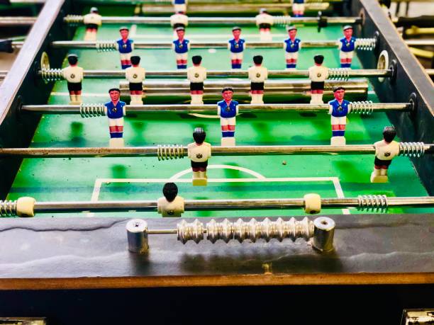 istock Foosball table football table soccer 1296816666