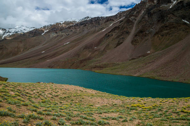 istock Chandratal lake on a cloudy day 1296818790