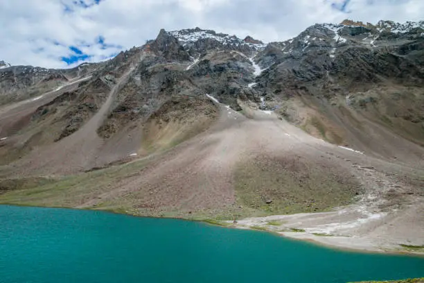 Tso Chikgma or Chandra Taal, or Chandra Tal is a lake in the Lahaul part of the Lahul and Spiti district of Himachal Pradesh. Chandra Taal is near the source of the Chandra River. Despite the rugged and inhospitable surroundings, it is in a protected niche with some flowers and wildlife in summer.