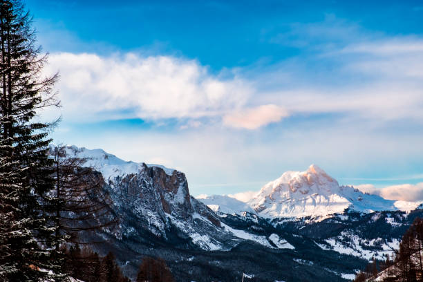 istock Winter sunset in the italian alps 1296820100