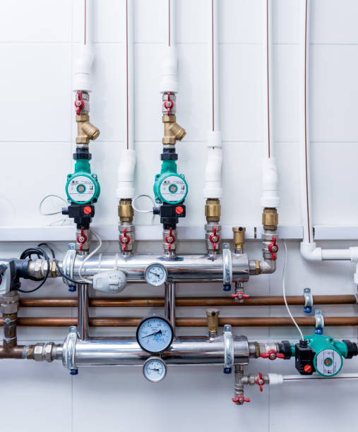 istock Boiler room equipment for modern heating system 1296821442