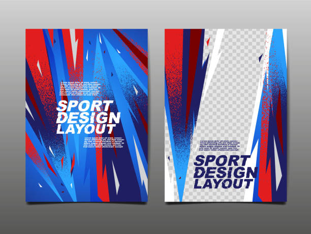 sport design layout, vorlage design, sport hintergrund, dynamische poster, pinsel geschwindigkeit banner, vektor-illustration. - sport stock-grafiken, -clipart, -cartoons und -symbole