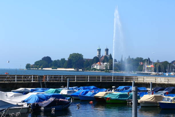 istock Small harbour in the centre of Friedrichshafen 1296822848