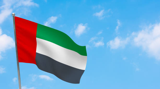 istock united arab emirates flag on pole 1296824022