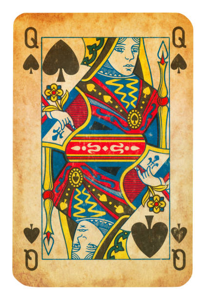 istock Queen Of Spades old playing card - Isolated 1296830942