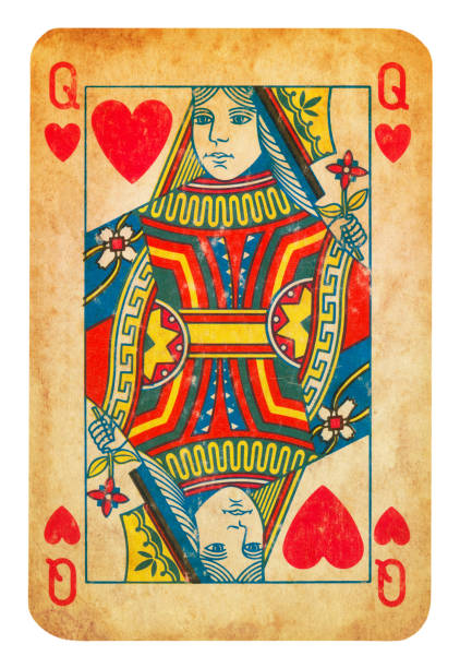 istock Queen Of Hearts old playing card - Isolated 1296830951