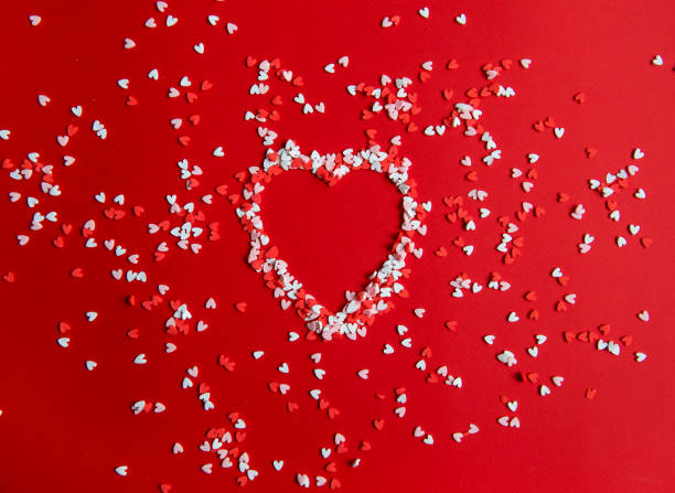 istock Valentine Hearts Background. Valentines Red Abstract Wallpaper. Backdrop Collage 1296831067