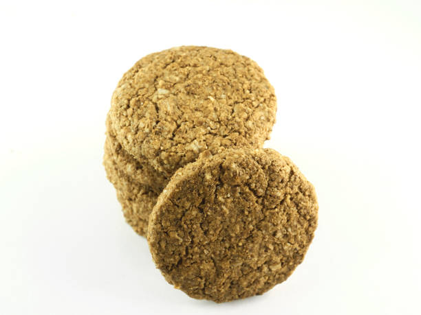 istock Cereal cookies isolated on white background 1296832099
