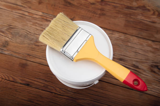 istock brush on the paint bowl 1296834411
