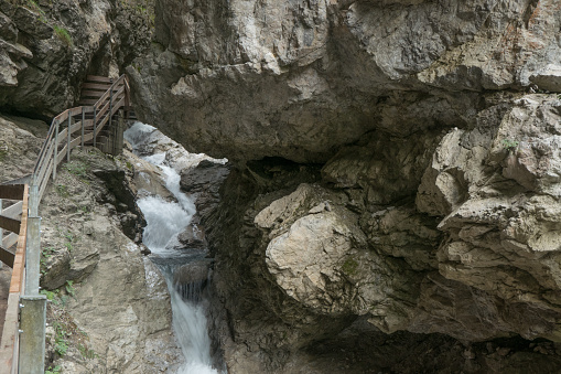 With its weathered crags and pinnacles, Rosengartenschlucht Canyon in Imst, Oberinntal Valley, is one of Austria’s most spectacular natural sights. Rosengarten, literally Rose Garden, is a narrow chasm, incised into the rock by the cascading waters of Schinderbach Creek.