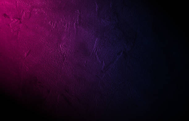 istock Wall texture rough background dark with blue neon light. Concrete floor or old grunge background. 1296840702
