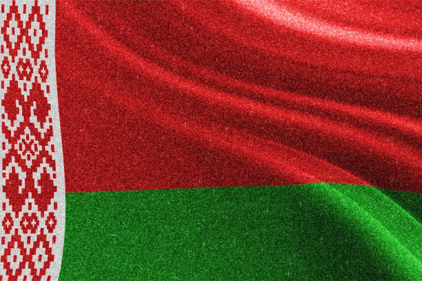 Belarus glitter flag, national flag, glittering flag sparkle background