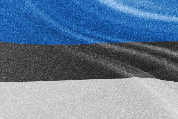Estonia glitter flag, national flag, glittering flag sparkle background