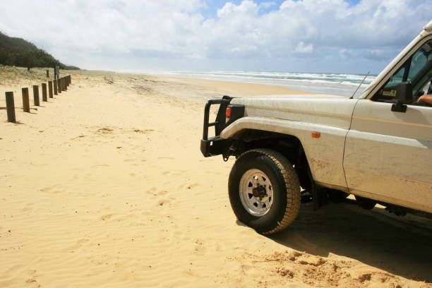 istock Four wheel drive on Fraser Island 1296844774