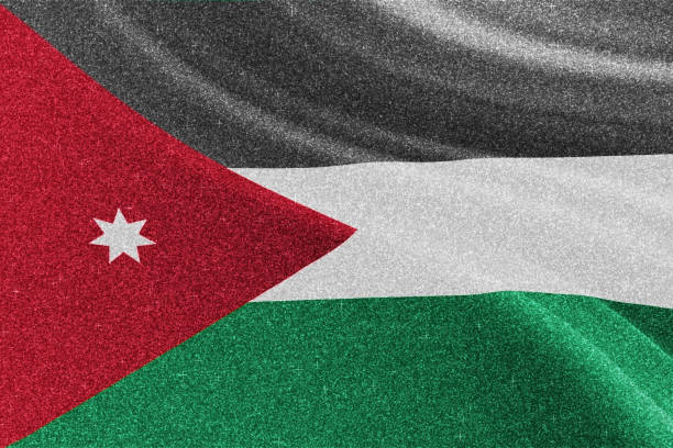 Jordan glitter flag, national flag, glittering flag sparkle background